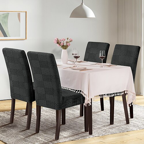 1 Piece Stretch Dining Chair Cover, Knitted Jacquard Stretch Chair Cover,Chair Protector Cover Seat Slipcover with Elastic Band for Dining Room,Wedding, Ceremony, Banquet,Home Decor
1 Piece Stretch Dining Chair Cover, Knitted Jacquard Stretch Chair Cover,Chair Protector Cover Seat Slipcover with Elastic Band for Dining Room,Wedding, Ceremony, Banquet,Home Decor