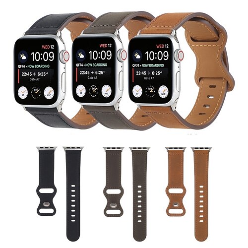 1pc Smart Watch Band Compatible with Apple iWatch 38/40/41mm 42/44/45mm Genuine Leather Adjustable Elastic Classic Clasp Leather Loop for iWatch Smartwatch Strap Wristband for Series 7 / SE
1pc Smart Watch Band Compatible with Apple iWatch 38/40/41mm 42/44/45mm Genuine Leather Adjustable Elastic Classic Clasp Leather Loop for iWatch Smartwatch Strap Wristband for Series 7 / SE