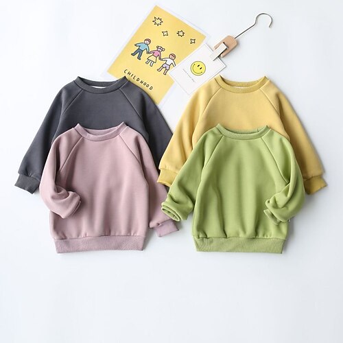 Kids Girls' Sweatshirt Solid Color Daily Long Sleeve Fashion Cotton 3-6 Years Winter Green Purple Yellow
Kids Girls' Sweatshirt Solid Color Daily Long Sleeve Fashion Cotton 3-6 Years Winter Green Purple Yellow