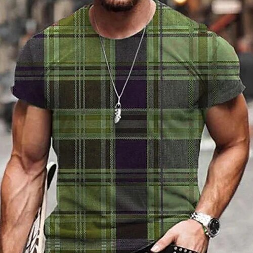 Men's Unisex T shirt Tee 3D Print Plaid Graphic Prints Crew Neck Street Daily Print Short Sleeve Tops Casual Big and Tall Sports Green / Summer / Summer
Men's Unisex T shirt Tee 3D Print Plaid Graphic Prints Crew Neck Street Daily Print Short Sleeve Tops Casual Big and Tall Sports Green / Summer / Summer