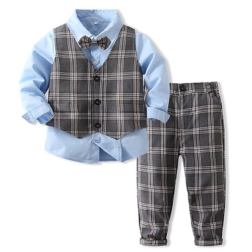 Toddler Boys Shirt Pants Clothing Set 3 Pieces Long Sleeve Blue Plaid Gentle 1-5 Years
Toddler Boys Shirt Pants Clothing Set 3 Pieces Long Sleeve Blue Plaid Gentle 1-5 Years