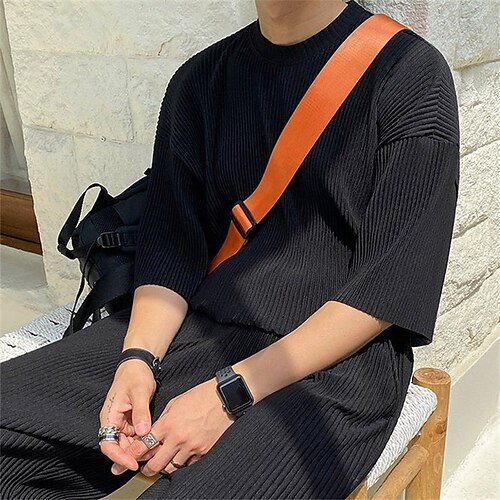 Men's T shirt Tee Solid Color Crew Neck Black Short Sleeve Street Daily Tops Casual Comfortable / Summer / Summer
Men's T shirt Tee Solid Color Crew Neck Black Short Sleeve Street Daily Tops Casual Comfortable / Summer / Summer