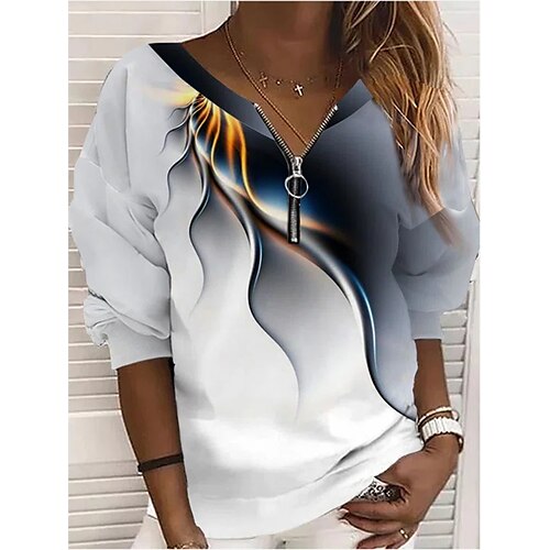 Women's Sweatshirt Sportswear Casual Zipper Patchwork Print Green White Blue Graphic Prints Loose Daily Half Zipper Long Sleeve S M L XL XXL 3XL / 3D Print
Women's Sweatshirt Sportswear Casual Zipper Patchwork Print Green White Blue Graphic Prints Loose Daily Half Zipper Long Sleeve S M L XL XXL 3XL / 3D Print