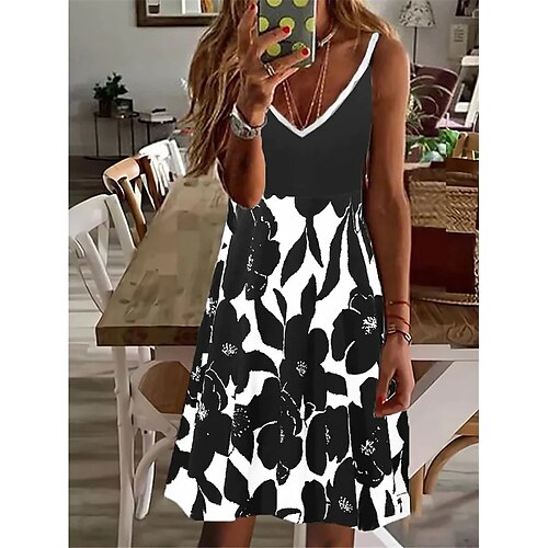 Women's A Line Dress Strap Dress Knee Length Dress Green Black Red Sleeveless Floral Print Spring Summer Spaghetti Strap Casual Loose 2022 S M L XL XXL
Women's A Line Dress Strap Dress Knee Length Dress Green Black Red Sleeveless Floral Print Spring Summer Spaghetti Strap Casual Loose 2022 S M L XL XXL