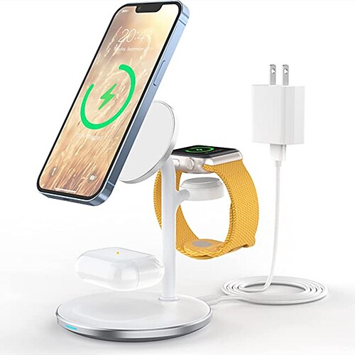 

3 in 1 Wireless Charging Station 15W Fast Wireless Amplified Charger Stand for Apple iPhone 12 13 Pro Max/Pro/Mini Apple Watch 7/SE/6/5/4/3/2 AirPods Pro/3/2
