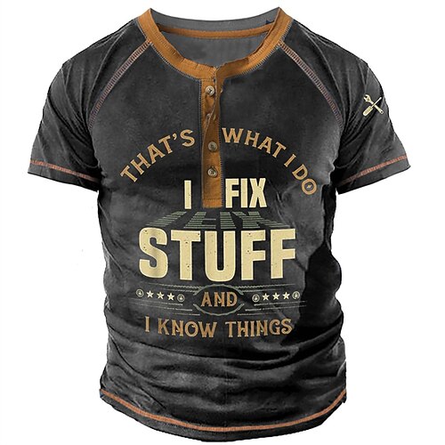 Men's T shirt Tee Henley Shirt Tee Graphic Letter Henley Black Short Sleeve 3D Print Plus Size Outdoor Daily Button-Down Print Tops Basic Designer Casual Classic / Summer / Summer / Sports
Men's T shirt Tee Henley Shirt Tee Graphic Letter Henley Black Short Sleeve 3D Print Plus Size Outdoor Daily Button-Down Print Tops Basic Designer Casual Classic / Summer / Summer / Sports