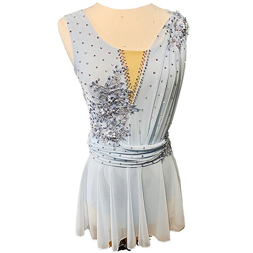 Figure Skating Dress Women's Girls' Ice Skating Dress Grey Open Back Spandex High Elasticity Training Competition Skating Wear Handmade Crystal / Rhinestone Sleeveless Ice Skating Figure Skating
Figure Skating Dress Women's Girls' Ice Skating Dress Grey Open Back Spandex High Elasticity Training Competition Skating Wear Handmade Crystal / Rhinestone Sleeveless Ice Skating Figure Skating