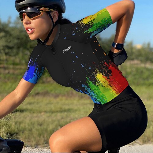 21Grams Women's Cycling Jersey Short Sleeve Bike Top with 3 Rear Pockets Mountain Bike MTB Road Bike Cycling Quick Dry Moisture Wicking Black Graffiti Sports Clothing Apparel / Stretchy / Athleisure
21Grams Women's Cycling Jersey Short Sleeve Bike Top with 3 Rear Pockets Mountain Bike MTB Road Bike Cycling Quick Dry Moisture Wicking Black Graffiti Sports Clothing Apparel / Stretchy / Athleisure