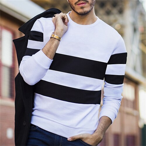 Men's T shirt Tee Cool Shirt Long Sleeve Shirt Color Block Crew Neck Print Street Holiday Long Sleeve Clothing Apparel Casual Novelty Black and White Comfortable
Men's T shirt Tee Cool Shirt Long Sleeve Shirt Color Block Crew Neck Print Street Holiday Long Sleeve Clothing Apparel Casual Novelty Black and White Comfortable
