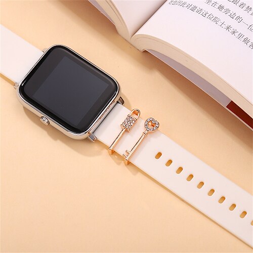 1pc Watch Band Charms Compatible with Apple iWatch Universal Rhinestone Handmade Luxury Bling Diamond Decorative Rings Loops for iWatch Smartwatch Strap Wristband for Series 7 / SE / 6/5/4/3/2/1
1pc Watch Band Charms Compatible with Apple iWatch Universal Rhinestone Handmade Luxury Bling Diamond Decorative Rings Loops for iWatch Smartwatch Strap Wristband for Series 7 / SE / 6/5/4/3/2/1