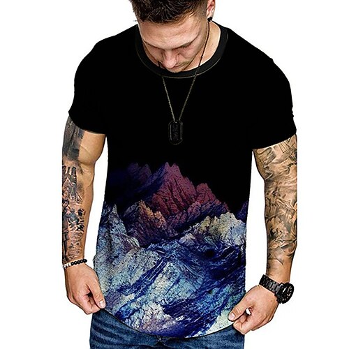 Men's Unisex T shirt Tee Graphic Prints Landscape Crew Neck Black Short Sleeve 3D Print Outdoor Street Print Tops Sports Designer Casual Big and Tall / Summer / Summer
Men's Unisex T shirt Tee Graphic Prints Landscape Crew Neck Black Short Sleeve 3D Print Outdoor Street Print Tops Sports Designer Casual Big and Tall / Summer / Summer