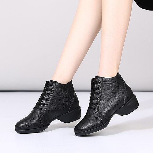 Women's Dance Boots Dance Shoes Stage Practice Outdoor Ankle Boots Flat Heel Lace-up White Black Red
Women's Dance Boots Dance Shoes Stage Practice Outdoor Ankle Boots Flat Heel Lace-up White Black Red