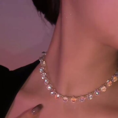 Necklace Multicolor Crystal Copper Women's Simple Fashion Beads Luminous Cool Geometric Necklace For Wedding Gift Daily
Necklace Multicolor Crystal Copper Women's Simple Fashion Beads Luminous Cool Geometric Necklace For Wedding Gift Daily