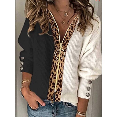 Per donna Cardigan Maglione Maglione Uncinetto Maglia Corto Pulsante Lavorato a maglia Leopardo A V Informale Giornaliero Per eventi Inverno Autunno Bianco / Nero S M L / Manica lunga / Standard
Per donna Cardigan Maglione Maglione Uncinetto Maglia Corto Pulsante Lavorato a maglia Leopardo A V Informale Giornaliero Per eventi Inverno Autunno Bianco / Nero S M L / Manica lunga / Standard