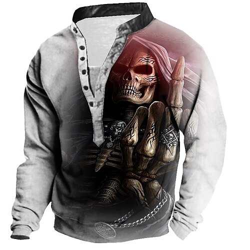 Men's Unisex Sweatshirt Pullover Skull Graphic Prints Print Casual Daily Sports 3D Print Streetwear Designer Hoodies Sweatshirts Long Sleeve Gray
Men's Unisex Sweatshirt Pullover Skull Graphic Prints Print Casual Daily Sports 3D Print Streetwear Designer Hoodies Sweatshirts Long Sleeve Gray