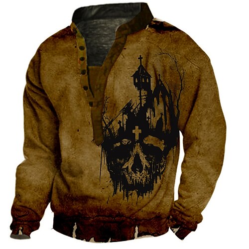 Men's Unisex Sweatshirt Pullover Skull Graphic Prints Print Casual Daily Sports 3D Print Streetwear Designer Hoodies Sweatshirts Long Sleeve Brown
Men's Unisex Sweatshirt Pullover Skull Graphic Prints Print Casual Daily Sports 3D Print Streetwear Designer Hoodies Sweatshirts Long Sleeve Brown