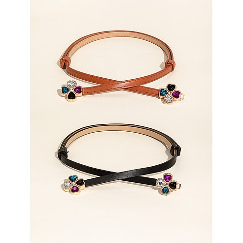 Women's Belt PU Black Buckle Beach Weekend Multicolor Pure Color / Spring / Summer / Fall / Winter / Brown
Women's Belt PU Black Buckle Beach Weekend Multicolor Pure Color / Spring / Summer / Fall / Winter / Brown