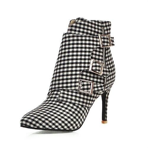 Mujer Botas Diario Botines Botines Invierno Hebilla Tacón de Aguja Dedo Puntiagudo Dulce Sintéticos Cremallera Plaid Rosa Gris
Mujer Botas Diario Botines Botines Invierno Hebilla Tacón de Aguja Dedo Puntiagudo Dulce Sintéticos Cremallera Plaid Rosa Gris