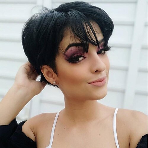 Short pixie cut wig machine made human hair wigs Natural Straight Malaysian Hair Women's Natural Black #1B 6 inch
Short pixie cut wig machine made human hair wigs Natural Straight Malaysian Hair Women's Natural Black #1B 6 inch
