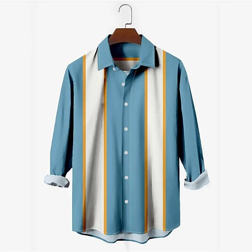 Men's Bowling Shirt Camp Shirt Striped Turndown Blue Daily Holiday Long Sleeve Button-Down Clothing Apparel Vintage Color Block Hawaiian Comfortable / Spring
Men's Bowling Shirt Camp Shirt Striped Turndown Blue Daily Holiday Long Sleeve Button-Down Clothing Apparel Vintage Color Block Hawaiian Comfortable / Spring