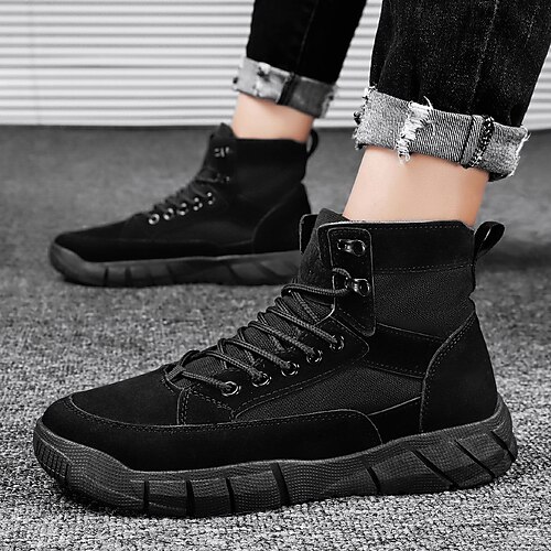 Men's Boots Work Boots Casual British Daily Suede Tissage Volant Mid-Calf Boots Black Khaki Fall Winter
Men's Boots Work Boots Casual British Daily Suede Tissage Volant Mid-Calf Boots Black Khaki Fall Winter