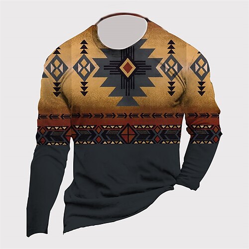 Men's Unisex T shirt Tee Tribal Graphic Prints Crew Neck Brown Long Sleeve 3D Print Outdoor Street Print Tops Basic Vintage Sports Designer
Men's Unisex T shirt Tee Tribal Graphic Prints Crew Neck Brown Long Sleeve 3D Print Outdoor Street Print Tops Basic Vintage Sports Designer