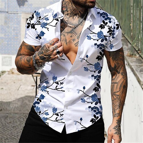 Men's Shirt Graphic Shirt Floral Leaves Turndown White Black 3D Print Outdoor Street Short Sleeves Button-Down Print Clothing Apparel Fashion Designer Casual Breathable / Summer / Spring / Summer
Men's Shirt Graphic Shirt Floral Leaves Turndown White Black 3D Print Outdoor Street Short Sleeves Button-Down Print Clothing Apparel Fashion Designer Casual Breathable / Summer / Spring / Summer