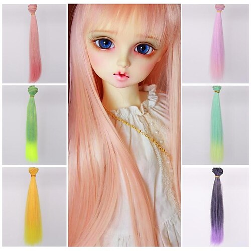 spot doll wig straight hair gradient color bjd keer Straight Synthetic Doll Hair Wefts for Rerooting Wig Making
spot doll wig straight hair gradient color bjd keer Straight Synthetic Doll Hair Wefts for Rerooting Wig Making