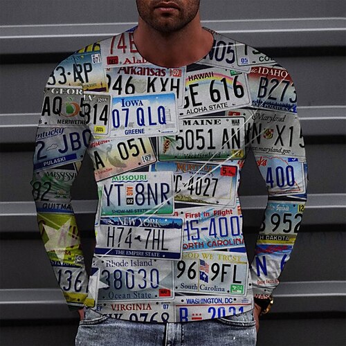 Men's T shirt Tee Tee Graphic Round Neck Rainbow Long Sleeve 3D Print Casual Daily Print Tops Fashion Designer Comfortable Big and Tall
Men's T shirt Tee Tee Graphic Round Neck Rainbow Long Sleeve 3D Print Casual Daily Print Tops Fashion Designer Comfortable Big and Tall