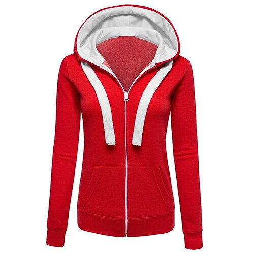 Women's Casual Jacket Hoodie Jacket Windproof Warm Outdoor Street Daily Vacation Pocket Full Zip Zipper Hoodie Street Style Color Block Regular Fit Outerwear Long Sleeve Winter Fall Green Black Blue
Women's Casual Jacket Hoodie Jacket Windproof Warm Outdoor Street Daily Vacation Pocket Full Zip Zipper Hoodie Street Style Color Block Regular Fit Outerwear Long Sleeve Winter Fall Green Black Blue