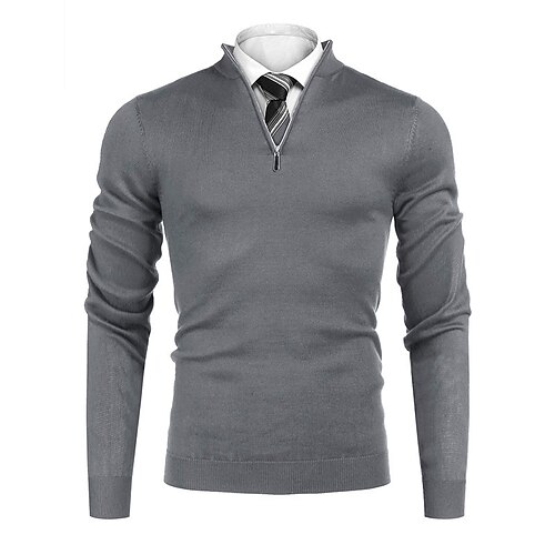 Men's Pullover Sweater Jumper Ribbed Knit Zipper Knitted Solid Color V Neck Stylish Basic Daily Holiday Fall Winter Gray S M L / Long Sleeve / Long Sleeve / Weekend
Men's Pullover Sweater Jumper Ribbed Knit Zipper Knitted Solid Color V Neck Stylish Basic Daily Holiday Fall Winter Gray S M L / Long Sleeve / Long Sleeve / Weekend
