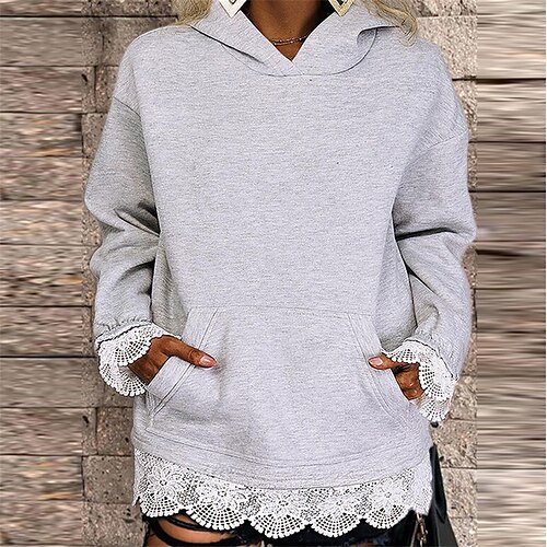 Women's Hoodie Pullover Solid Color Patchwork Casual Daily Sports Streetwear Casual Clothing Apparel Hoodies Sweatshirts Black Light Grey
Women's Hoodie Pullover Solid Color Patchwork Casual Daily Sports Streetwear Casual Clothing Apparel Hoodies Sweatshirts Black Light Grey