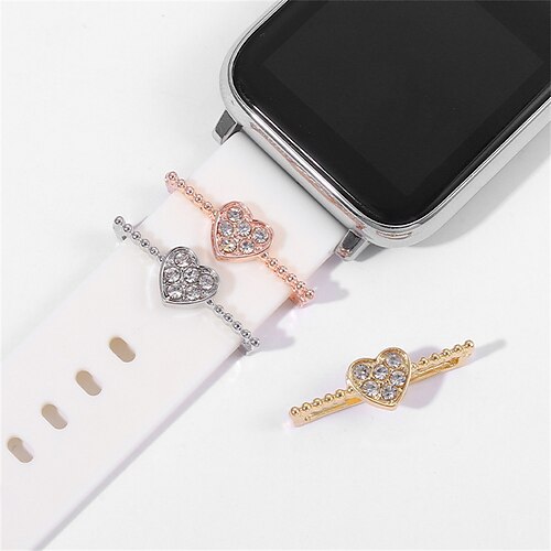 1pc Watch Band Charms Compatible with Apple iWatch Universal Rhinestone Handmade Luxury Bling Diamond Decorative Rings Loops for iWatch Smartwatch Strap Wristband for Series 7 / SE / 6/5/4/3/2/1
1pc Watch Band Charms Compatible with Apple iWatch Universal Rhinestone Handmade Luxury Bling Diamond Decorative Rings Loops for iWatch Smartwatch Strap Wristband for Series 7 / SE / 6/5/4/3/2/1