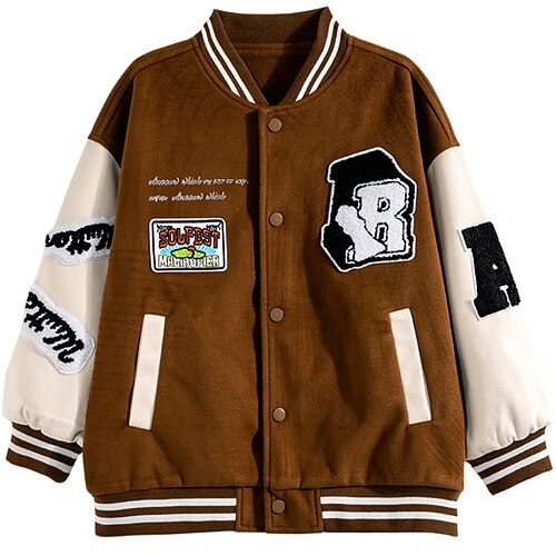 Kids Boys Coat Outerwear Letter Long Sleeve Coat Daily Active Cool Green Brown Winter Fall 4-13 Years
Kids Boys Coat Outerwear Letter Long Sleeve Coat Daily Active Cool Green Brown Winter Fall 4-13 Years