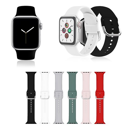 1pc Smart Watch Band Compatible with Apple iWatch 38/40/41mm 42/44/45mm Silicone Waterproof Adjustable Elastic Sport Band for iWatch Smartwatch Strap Wristband for Series 7 / SE / 6/5/4/3/2/1
1pc Smart Watch Band Compatible with Apple iWatch 38/40/41mm 42/44/45mm Silicone Waterproof Adjustable Elastic Sport Band for iWatch Smartwatch Strap Wristband for Series 7 / SE / 6/5/4/3/2/1