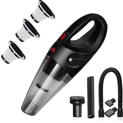 Handheld Vacuum Cleaner 120W High Power Wireless Charging Wet and Dry Vacuum Cleaner for Home Car Office with Three Filters and Three Different Nozzles
Handheld Vacuum Cleaner 120W High Power Wireless Charging Wet and Dry Vacuum Cleaner for Home Car Office with Three Filters and Three Different Nozzles