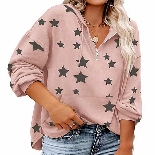 Women's Plus Size Tops Hoodie Sweatshirt Graphic Zipper Print Long Sleeve Hooded Casual Daily Going out Cotton Fall Winter White Gray
Women's Plus Size Tops Hoodie Sweatshirt Graphic Zipper Print Long Sleeve Hooded Casual Daily Going out Cotton Fall Winter White Gray