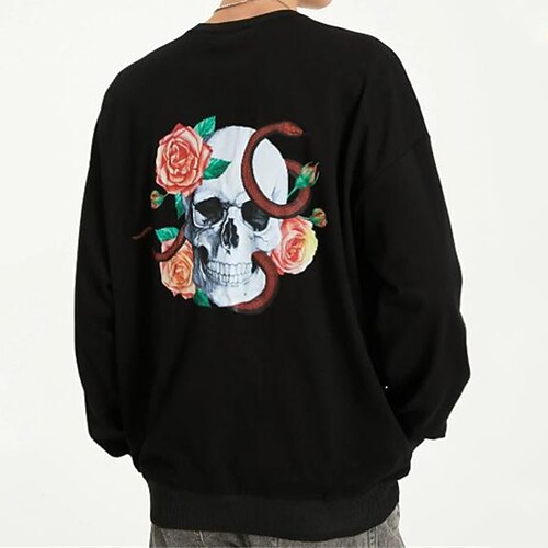Men's Sweatshirt Pullover Graphic Skeleton Skull Print Halloween Daily Holiday Going out Hot Stamping Casual Streetwear Hoodies Sweatshirts Black
Men's Sweatshirt Pullover Graphic Skeleton Skull Print Halloween Daily Holiday Going out Hot Stamping Casual Streetwear Hoodies Sweatshirts Black