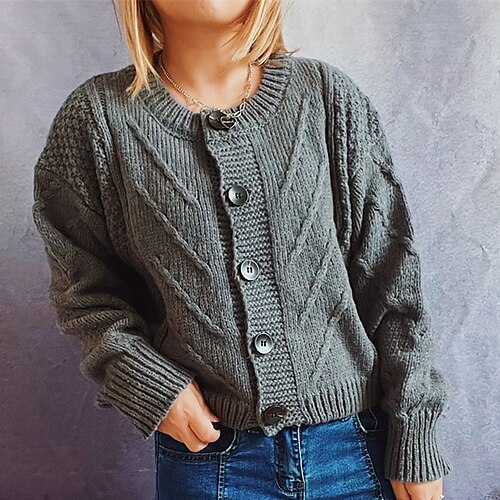 Women's Cardigan Sweater Jumper Crochet Knit Knitted Button Solid Color Crew Neck Stylish Casual Daily Date Fall Winter Blue Gray S M L / Long Sleeve / Regular Fit / Going out
Women's Cardigan Sweater Jumper Crochet Knit Knitted Button Solid Color Crew Neck Stylish Casual Daily Date Fall Winter Blue Gray S M L / Long Sleeve / Regular Fit / Going out