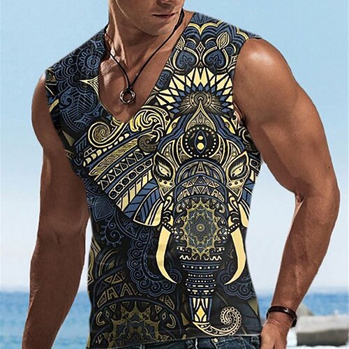 Men's Unisex Undershirt Tribal Graphic Prints V Neck Blue 3D Print Outdoor Street Sleeveless Print Clothing Apparel Sports Casual Classic Big and Tall / Summer / Summer
Men's Unisex Undershirt Tribal Graphic Prints V Neck Blue 3D Print Outdoor Street Sleeveless Print Clothing Apparel Sports Casual Classic Big and Tall / Summer / Summer