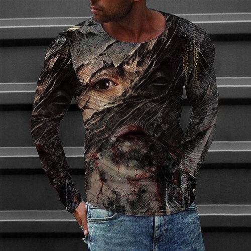 Men's T shirt Tee Tee Graphic Round Neck Black Long Sleeve 3D Print Casual Daily Print Tops Fashion Designer Comfortable Big and Tall
Men's T shirt Tee Tee Graphic Round Neck Black Long Sleeve 3D Print Casual Daily Print Tops Fashion Designer Comfortable Big and Tall