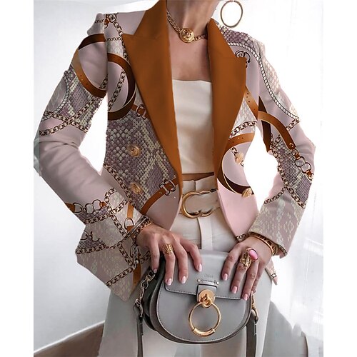 Women's Blazer Breathable Office Work with Pockets Double Breasted Turndown Formal Baroque Floral Regular Fit Outerwear Long Sleeve Winter Fall Light Pink Pink White S M L XL XXL 3XL
Women's Blazer Breathable Office Work with Pockets Double Breasted Turndown Formal Baroque Floral Regular Fit Outerwear Long Sleeve Winter Fall Light Pink Pink White S M L XL XXL 3XL