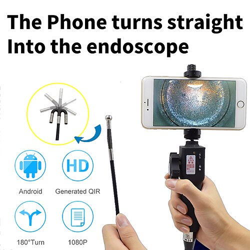

Industrial Endoscope Camera Digital Borescope with 5MP 0 inch Inspection Camera 2.0m(6.5Ft) 1.0m(3Ft) 5 mp Recording Image and Video Function Portable LED Light Handheld Pipeline Car Repair Sewer