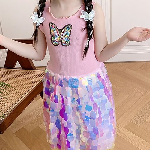Kids Little Girls' Dress Butterfly A Line Dress Daily Sequins Pink Above Knee Sleeveless Princess Sweet Dresses Summer Regular Fit 1pcs 2-6 Years
Kids Little Girls' Dress Butterfly A Line Dress Daily Sequins Pink Above Knee Sleeveless Princess Sweet Dresses Summer Regular Fit 1pcs 2-6 Years