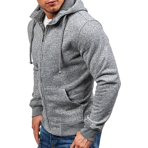 Men's Full Zip Hoodie Jacket Hooded Solid Color Zipper Front Pocket Daily Holiday Going out non-printing Streetwear Casual Hoodies Sweatshirts Long Sleeve Light Grey Dark Gray
Men's Full Zip Hoodie Jacket Hooded Solid Color Zipper Front Pocket Daily Holiday Going out non-printing Streetwear Casual Hoodies Sweatshirts Long Sleeve Light Grey Dark Gray