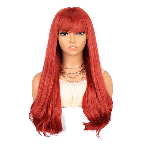 

Cosplay Costume Wig Synthetic Wig Movie / TV Theme Costumes Another Fire Emblem Straight Wavy Middle Part Neat Bang Wig 22 inch Dark Red Synthetic Hair 22 inch Women's Cosplay Soft Party Red / Daily