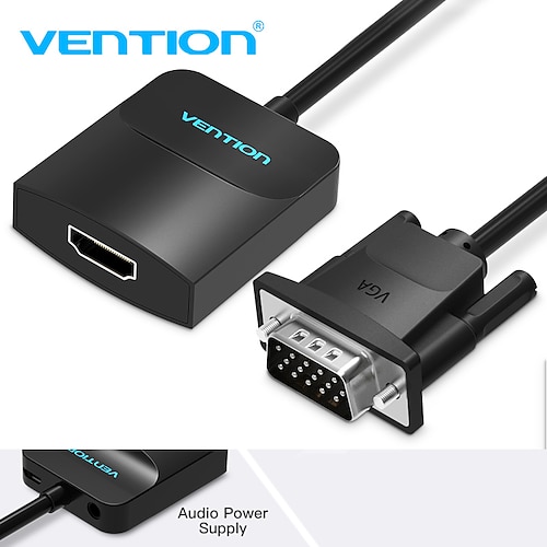 

Vention VGA to HDMI Converter Cable Analog AV to Digital Adapter with Audio 1080P for PC Laptop to HDTV Projector