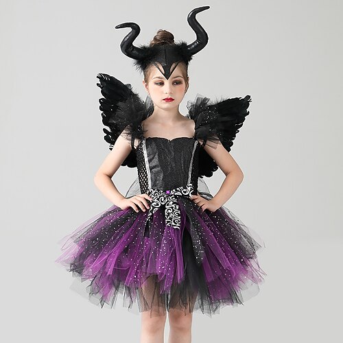 Witch Maleficent Outfits Tutu Girls' Movie Cosplay Princess Sweet Black Dress Wings Headwear Masquerade Organza
Witch Maleficent Outfits Tutu Girls' Movie Cosplay Princess Sweet Black Dress Wings Headwear Masquerade Organza