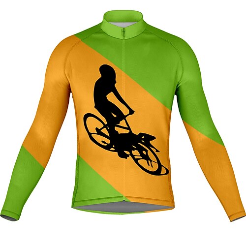 21Grams Men's Cycling Jersey Long Sleeve Bike Top with 3 Rear Pockets Mountain Bike MTB Road Bike Cycling Breathable Quick Dry Moisture Wicking Reflective Strips Green Graphic Color Block Polyester
21Grams Men's Cycling Jersey Long Sleeve Bike Top with 3 Rear Pockets Mountain Bike MTB Road Bike Cycling Breathable Quick Dry Moisture Wicking Reflective Strips Green Graphic Color Block Polyester