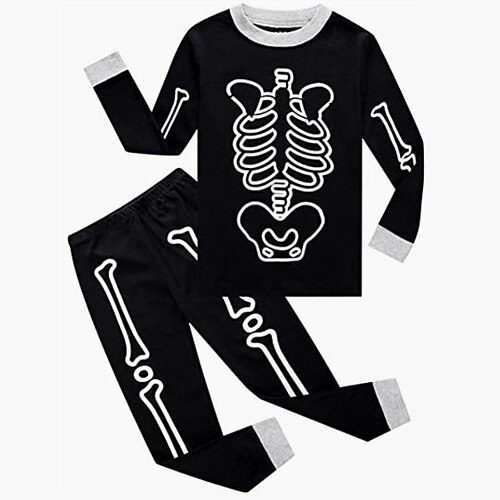 Kids Boys Halloween T-shirt Pants T-shirtSet Clothing Set 2 Pieces Long Sleeve Navy Blue Skull Print Street Sports Vacation Fashion Comfort Cool Daily 3-12 Years
Kids Boys Halloween T-shirt Pants T-shirtSet Clothing Set 2 Pieces Long Sleeve Navy Blue Skull Print Street Sports Vacation Fashion Comfort Cool Daily 3-12 Years